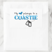 私のハートは愛猫だ 長方形シール (バッグ)