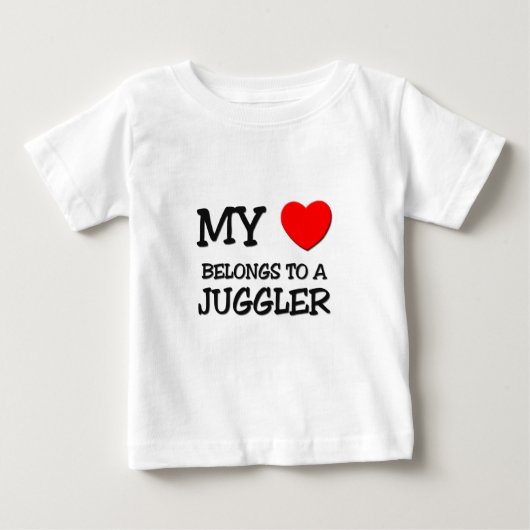 私のハートは曲芸師に属します ベビーTシャツ (正面)