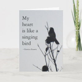 私のハートは歌う鳥カードのようです カード