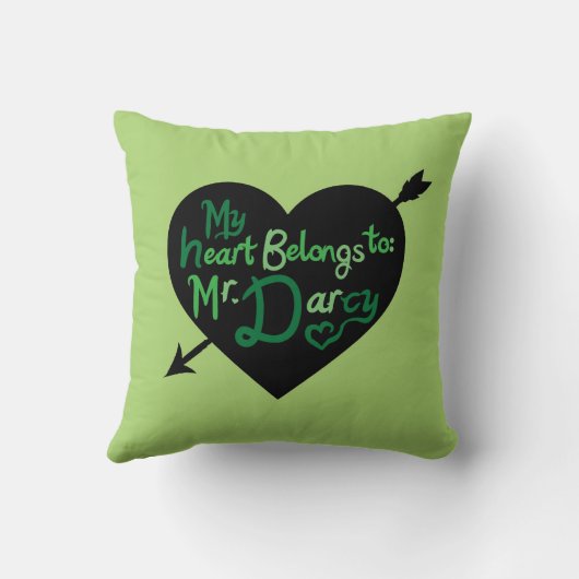 私のハートは氏のハートの矢の枕にDarcy属します クッション (裏面)