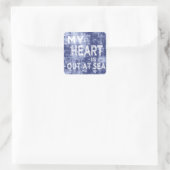 私のハートは海に出ている スクエアシール (バッグ)