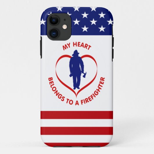 私のハートは消防士に属します Case-Mate iPhoneケース (裏面)