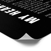 私のハートは火の勇気付けられる詩のポストにある ポスター (角)