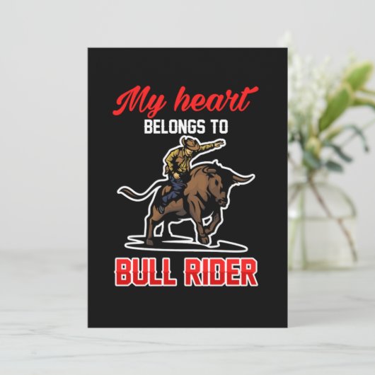 私のハートは牛ライダーのカウボーイロデオのギフトに属している 招待状 (スタンド正面)