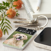 私のハートは犬のペットの写真に属している キーホルダー (正面右)