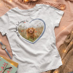私のハートは犬写真に属している Tシャツ<br><div class="desc">この可愛いハート形のフォトデザインは、完璧な贈り物!**ご読注文の前に** 1.変更を加もしえ、デザインが切り取られるか、画面が正しく表示されない場合は、Liveデザインサービスを使用して修正救済してください。2.ご注文はプリンタに直接届く。画面に表示される内容は、印刷され、出荷されるものである。注文する前にスペルミスや間違った情報をトリプルチェックして下さい。</div>