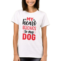 私のハートは犬好きの愛人愛人Tシャツだ