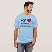 私のハートは理学療法士に属します Tシャツ (正面フル)