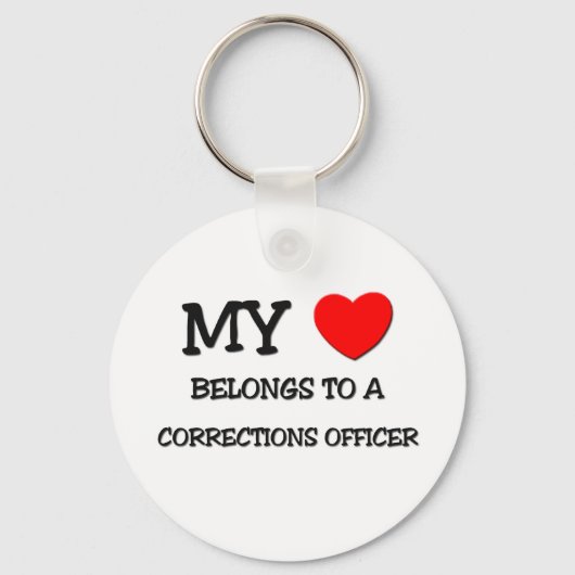 私のハートは矯正官の持ち物だ キーホルダー (正面)