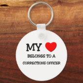 私のハートは矯正官の持ち物だ キーホルダー (正面)