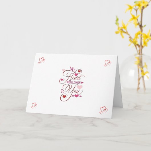 ***私のハートは私たちの記念日***あなたに属する カード (黄色い花)