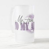 私のハートは私のパイロットに属します フロストグラスビールジョッキ (正面左)