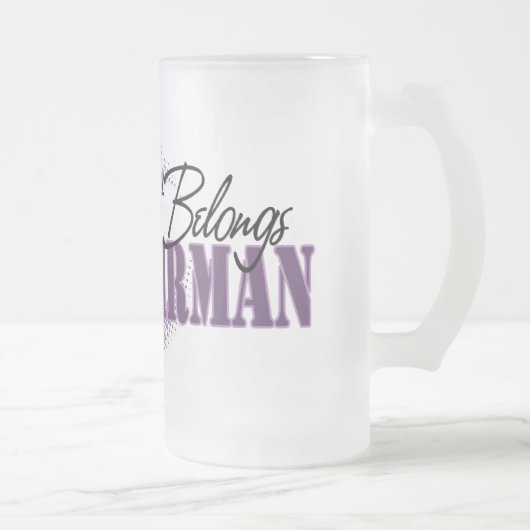 私のハートは私のパイロットに属します フロストグラスビールジョッキ (右)