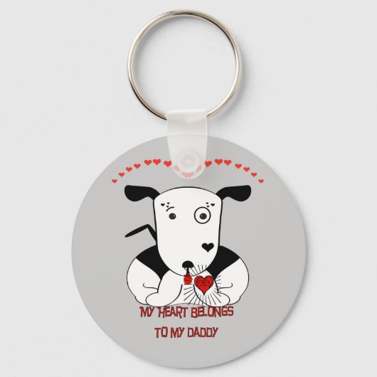 私のハートは私のパパのものだ キーホルダー (正面)