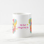 私のハートは私のペットのものだ コーヒーマグカップ (中央)