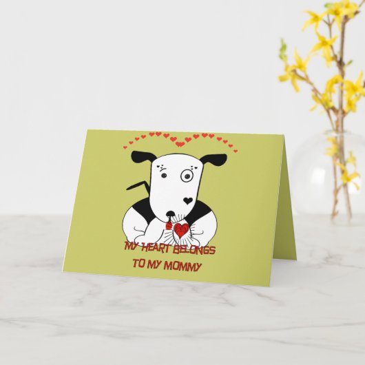 私のハートは私のママのものだ カード (黄色い花)