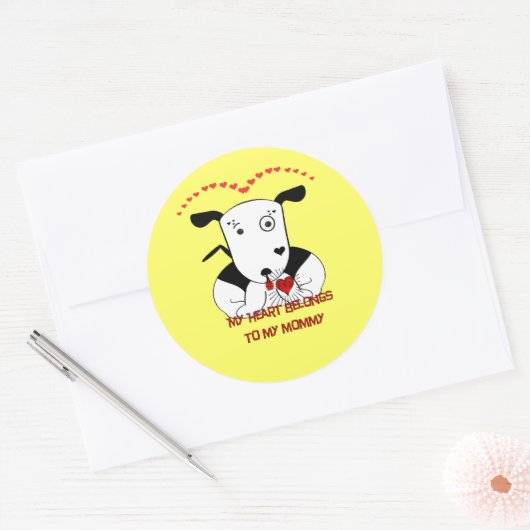 私のハートは私のママのものだ ラウンドシール (封筒)