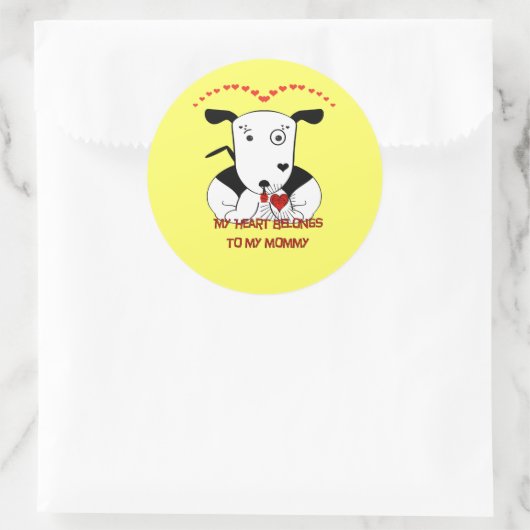 私のハートは私のママのものだ ラウンドシール (バッグ)