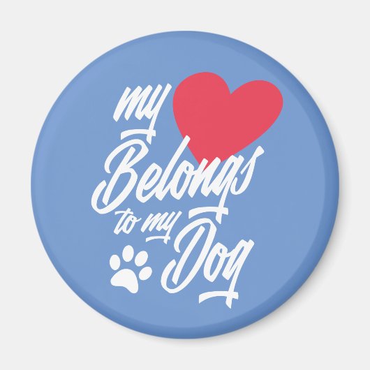 私のハートは私の犬のバレンタイン |マグネット マグネット (正面)