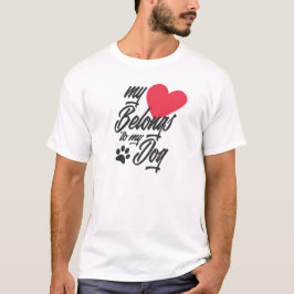私のハートは私の犬のバレンタイン | T-シャツ Tシャツ