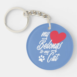 私のハートは私の猫バレンタイン | キーホルダー