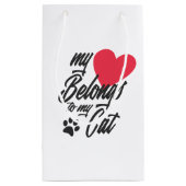 私のハートは私の猫バレンタイン | ギフトバッグ (裏面)