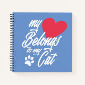 私のハートは私の猫バレンタイン | ノートブック (正面)