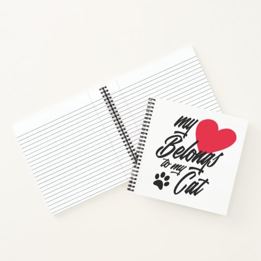 私のハートは私の猫バレンタイン | ノートブック (内部)