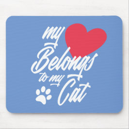 私のハートは私の猫バレンタイン |マウスパッド マウスパッド
