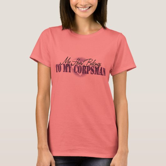 私のハートは私の航海士のものだ Tシャツ (正面)
