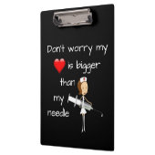 私のハートは私の針より大きいです クリップボード (左)