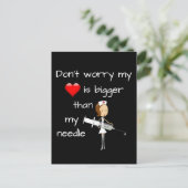 私のハートは私の針より大きい ポストカード (スタンド正面)