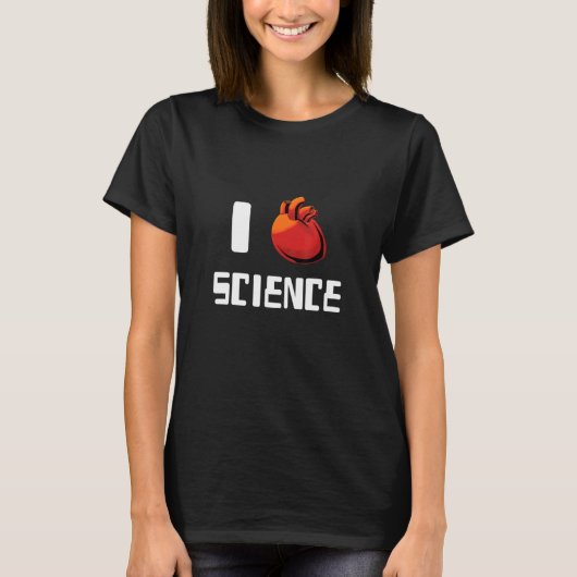 私のハートは科学と生物学が大好き1 Tシャツ (正面)