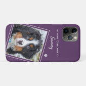 私のハートは紫犬猫のペット写真です Case-Mate iPhoneケース (裏面(横))