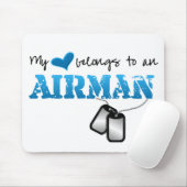 私のハートは航空従事者 マウスパッド (マウス)