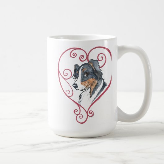 私のハートは英国の羊飼いに属します コーヒーマグカップ (右)