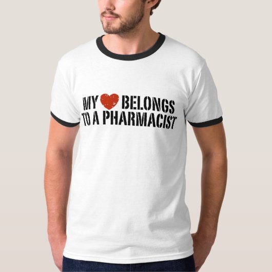 私のハートは薬剤師だ Tシャツ (正面)