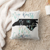 私のハートは虹色ノースカロライナの国家NCにあります クッション (ブランケット)