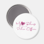 私のハートは警察官に属している マグネット (正面/裏面)