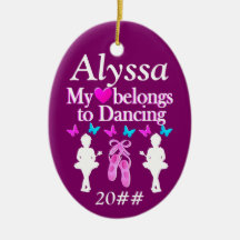 私のハートは踊りパーソナライズされたオーナメント