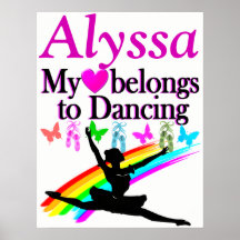 私のハートは踊りポスターパーソナライズされただ