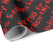 私のハートは4つU -ギフト用包装紙--を爆発します ラッピングペーパー (ロールコーナー)