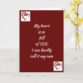 私のハートは「あなた」でいっぱいで、私は大好きです。 カード (黄色い花)