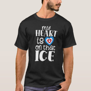私のハートは、アイスカーラーのウィンタースポーツカーリー上にある Tシャツ