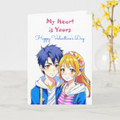 私のハートは |ハッピーバレンタインデー カード (黄色い花)