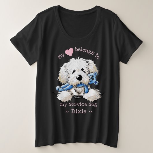 私のハートは プラスサイズTシャツ (デザイン正面)