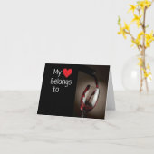 私のハートは「ワイン」と「あなた！」だ。 カード (黄色い花)