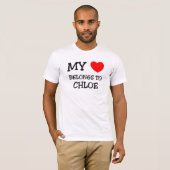 私のハートはCHLOEに属します Tシャツ (正面フル)