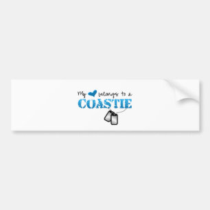 私のハートはCoastieに属します バンパーステッカー