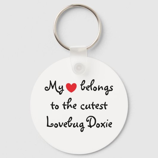 私のハートはDoxieに属する キーホルダー (正面)
